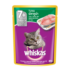 Whiskas Pouch 7+ Tuna 80g, 101105720, cat Wet Food, Whiskas, cat Food, catsmart, Food, Wet Food